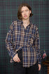 PLAID BUTTON TOP